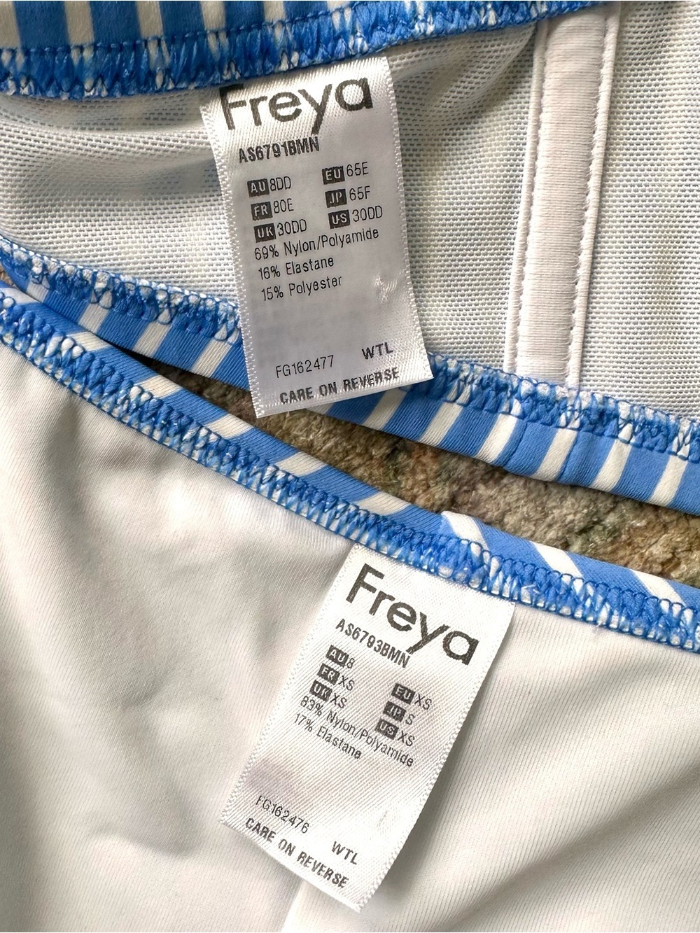 Freya Blue and White Striped Bikini Set - Picture 5 of 5